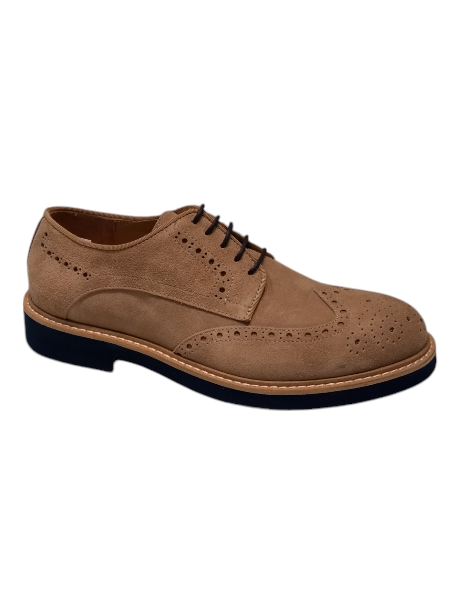 Derbies Man Nude & Neutrals Suede Shoe - Men
