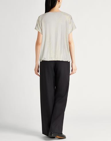 Crème Woman Top Light grey Size 6 Silk