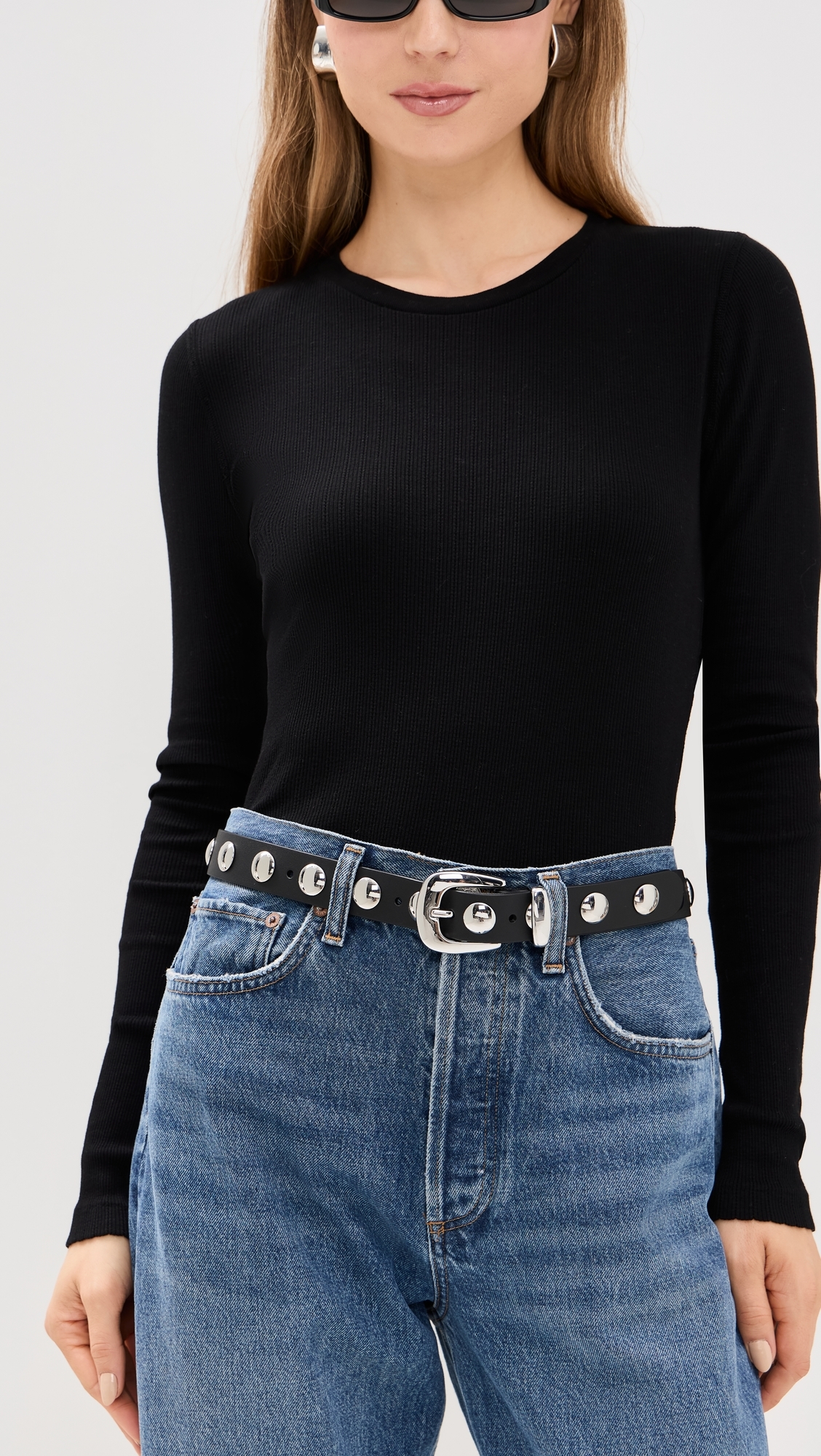 Western Studded Belt True Black