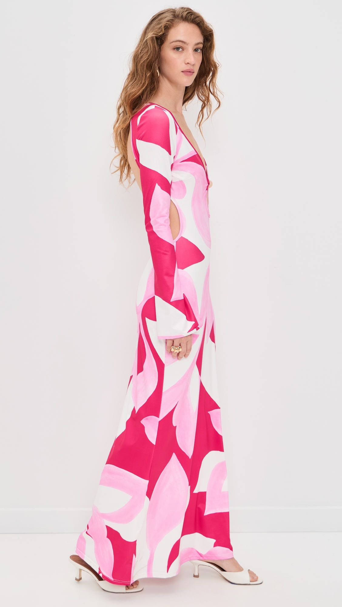 Amoree Long Sleeve Maxi Dress Amoree Pink 