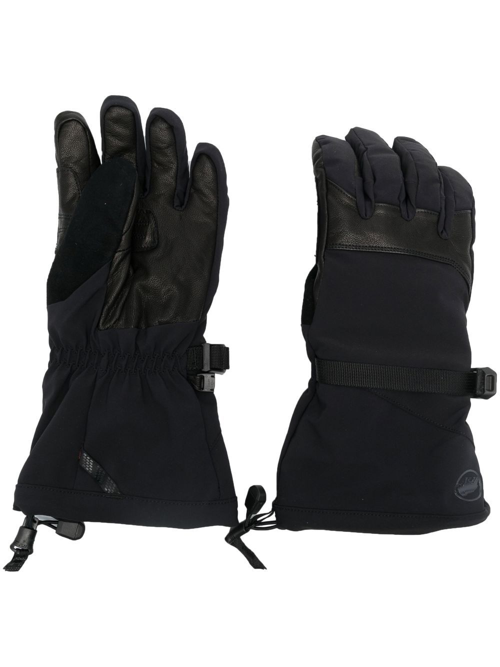 Mammut logo-print panelled gloves - Black