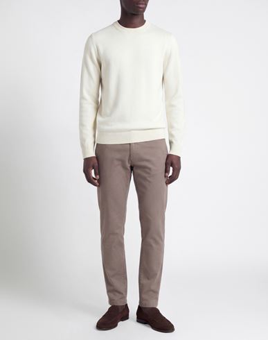 Man Sweater Cream Size 40 Cashmere