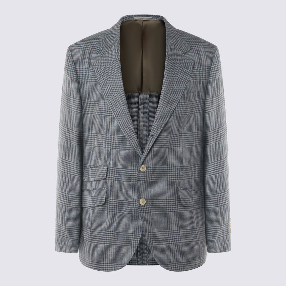 Checked blazer - Blue