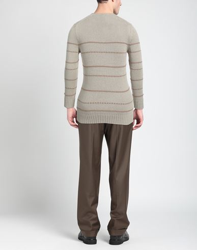 H953 Man Sweater Light brown Size 40 Bamboo, Linen, Hemp