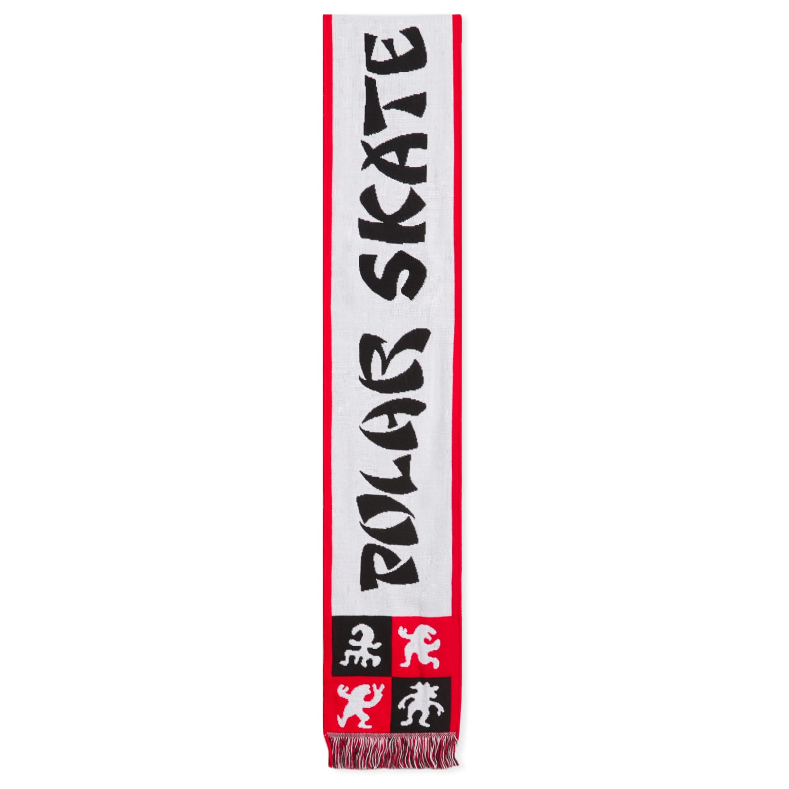 Men's Checkers Football Scarf Red