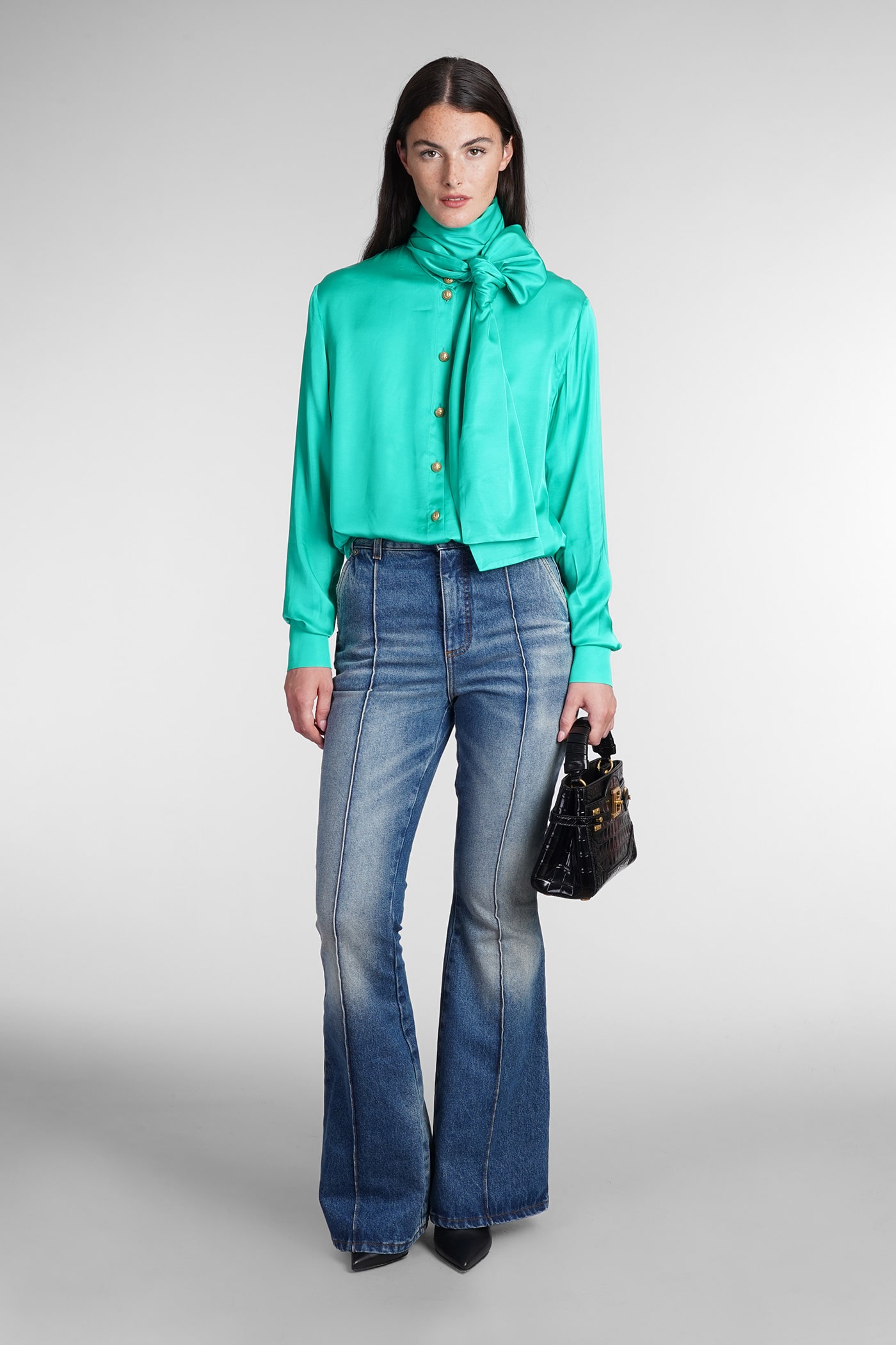 Shirt In Green Viscose