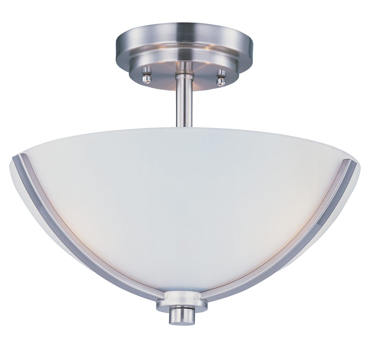 Deven 3-Light Semi-Flush in Satin Nicke