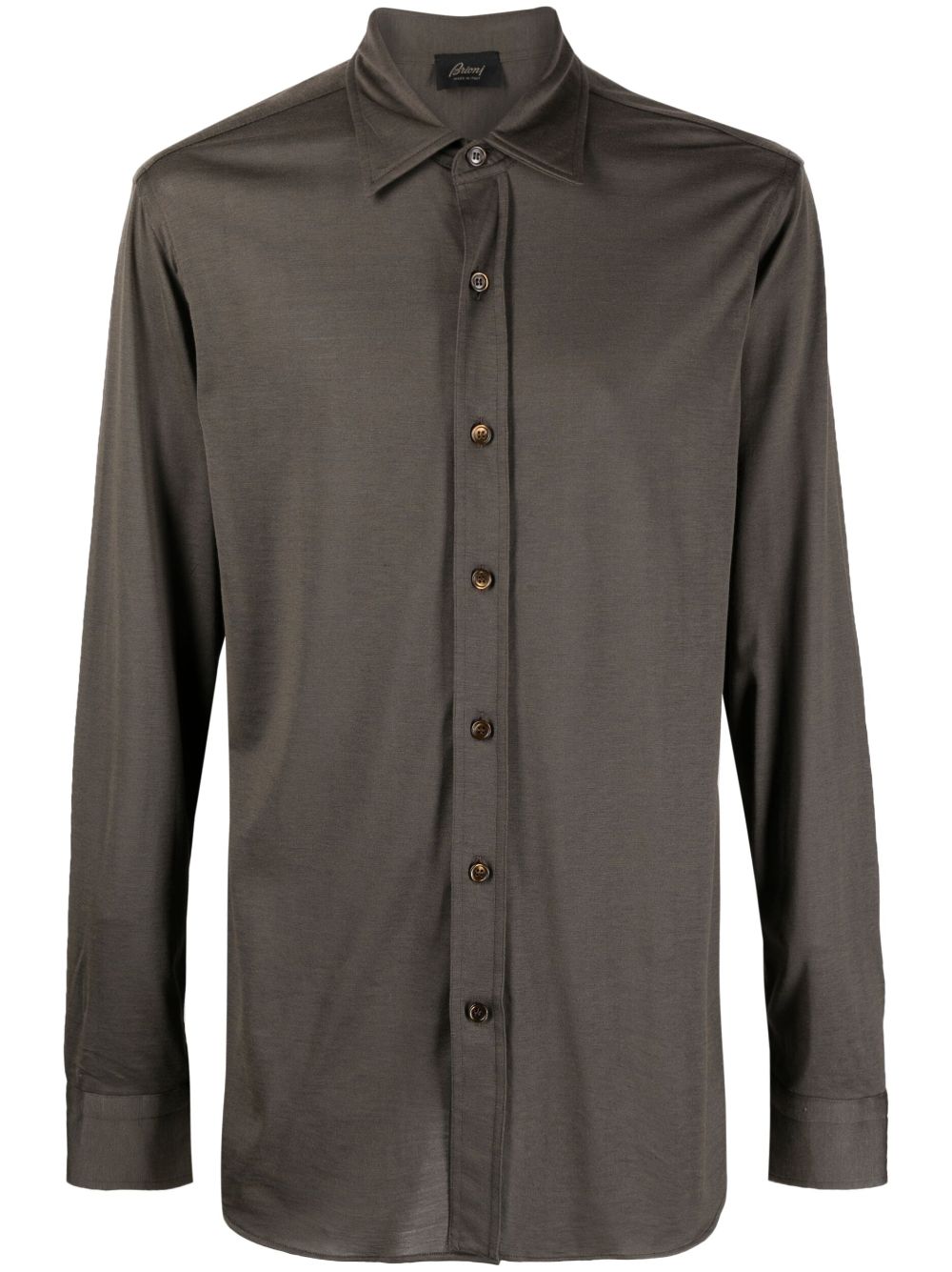 Long-sleeve button-up shirt - Green