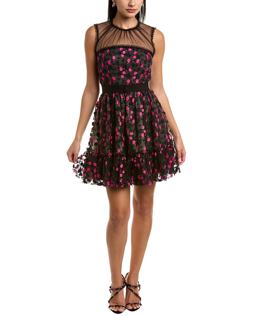 Embroidered Tulle Cocktail Dress