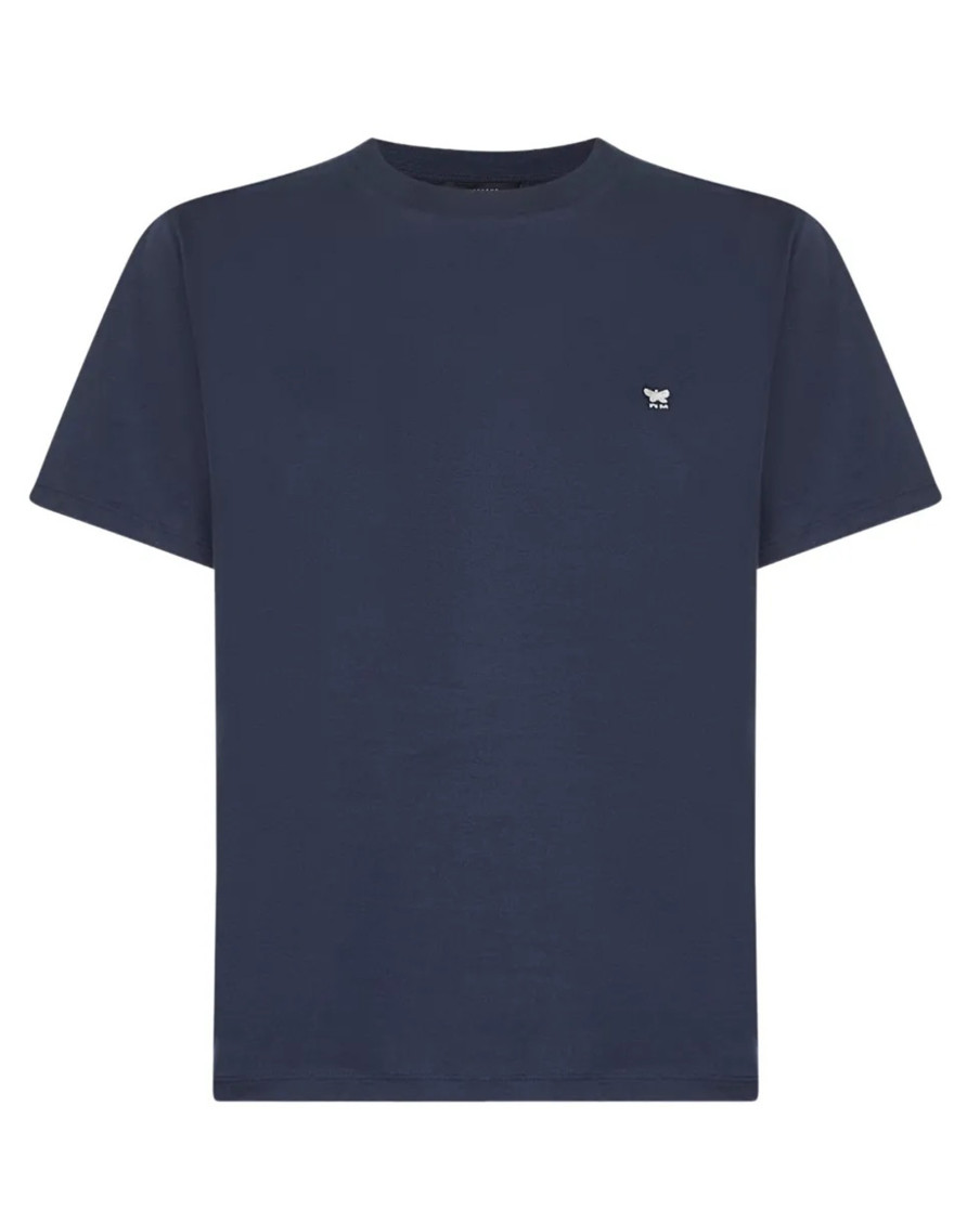 Blue Crew Neck Logo T-Shirt