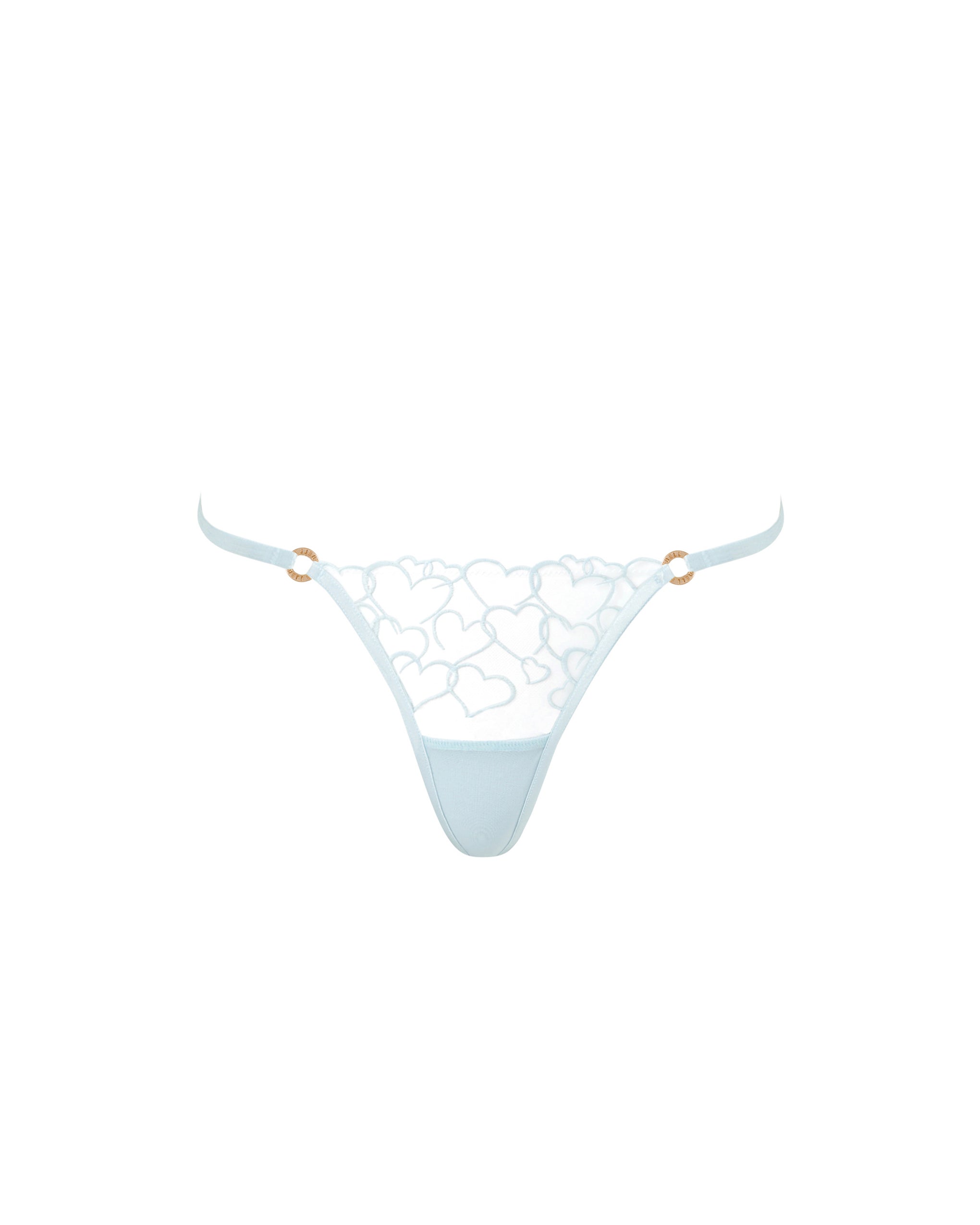 Bluebella Valentina Heart Thong Ice Water Blue