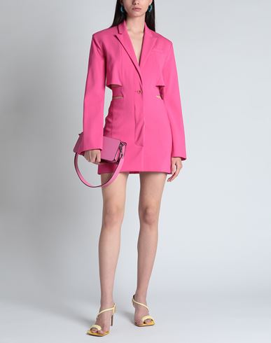 Le Papier Woman Mini dress Fuchsia Size 8 Virgin Wool, Elastane