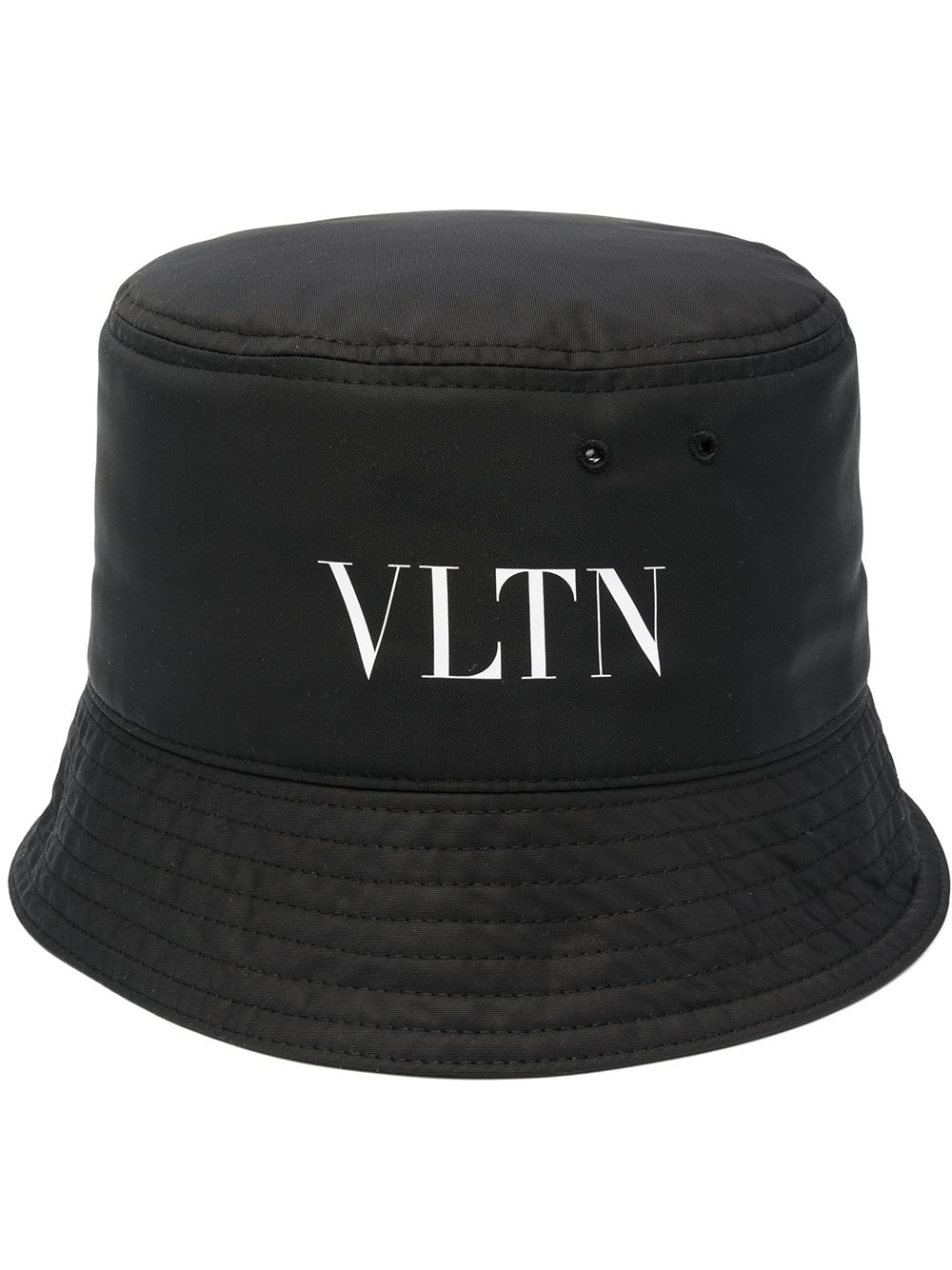 Logo print bucket hat - Black