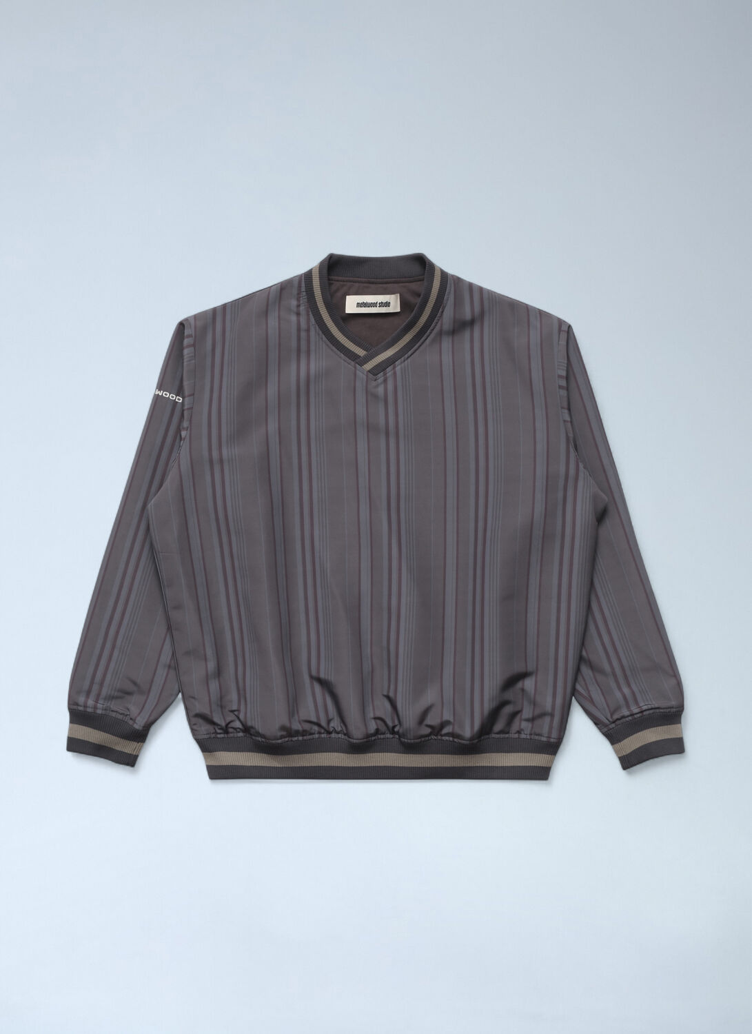 Logo Motif V-neck Sweatshirt
