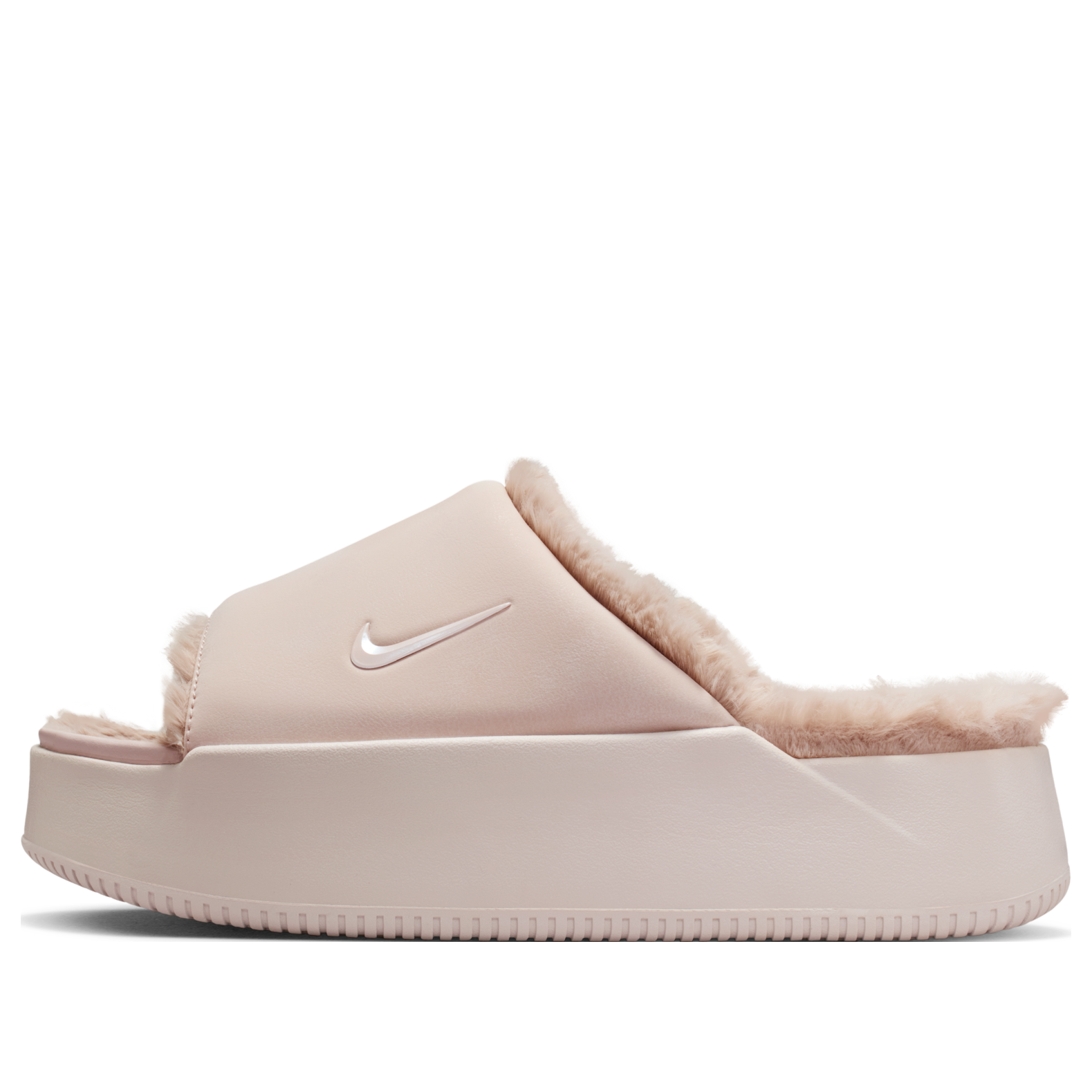 (WMNS) Calm Elevation Fur Slides 'Slit Red Malt'