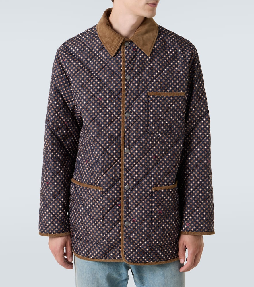 Polka-dot quilted jacket