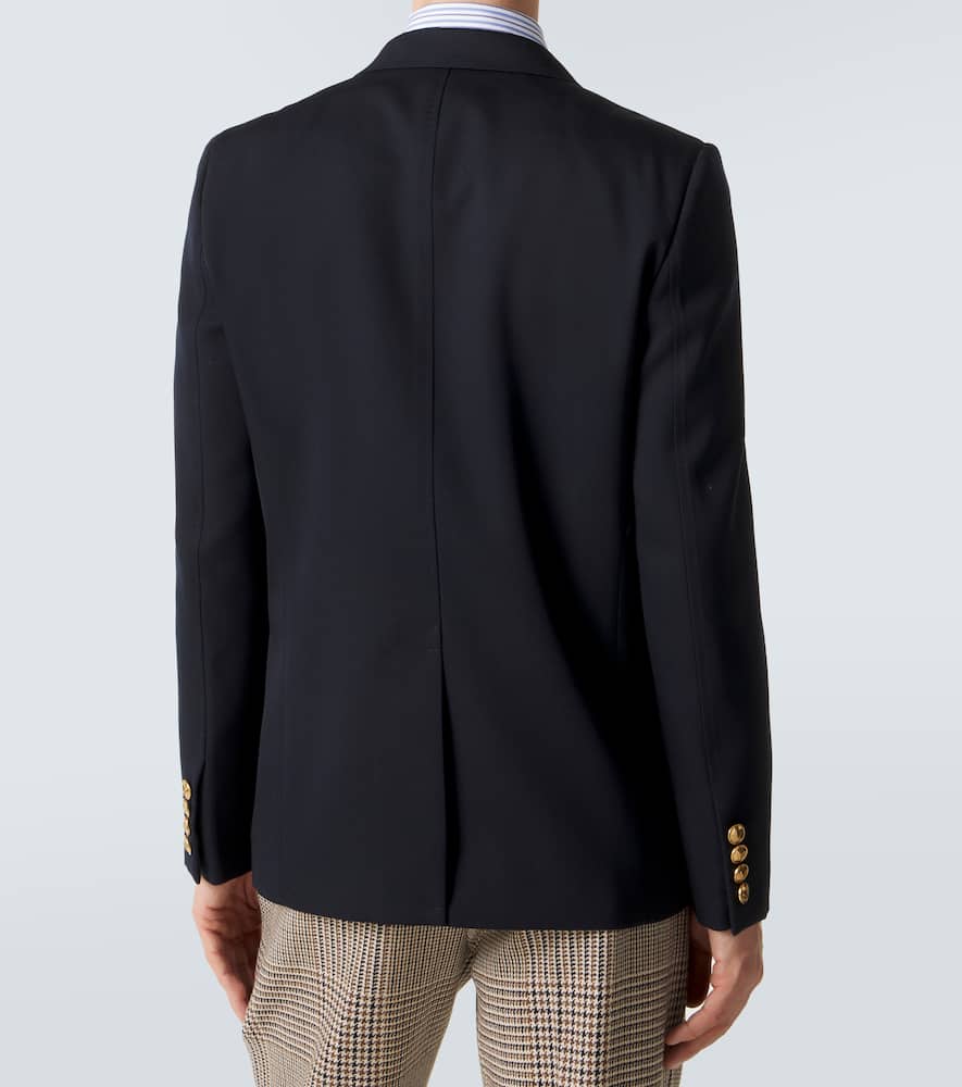 Double-breasted virgin wool blazer