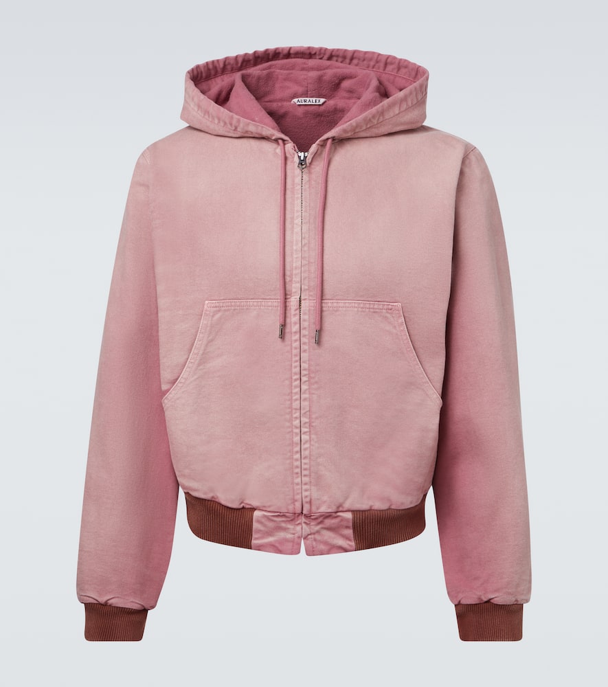 Cropped cotton hoodie