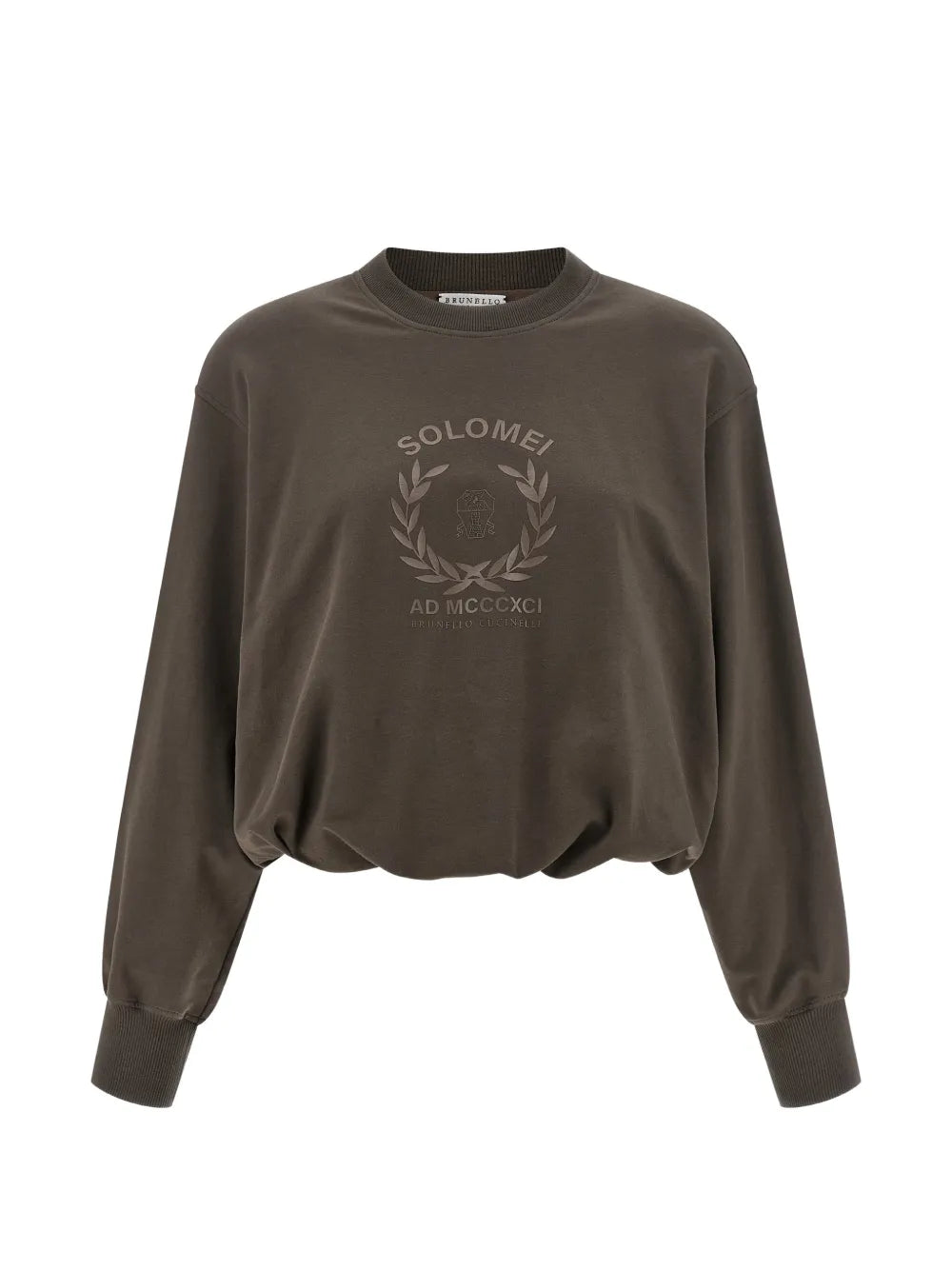 Dropped-Shoulder Sweatshirt — Taupe