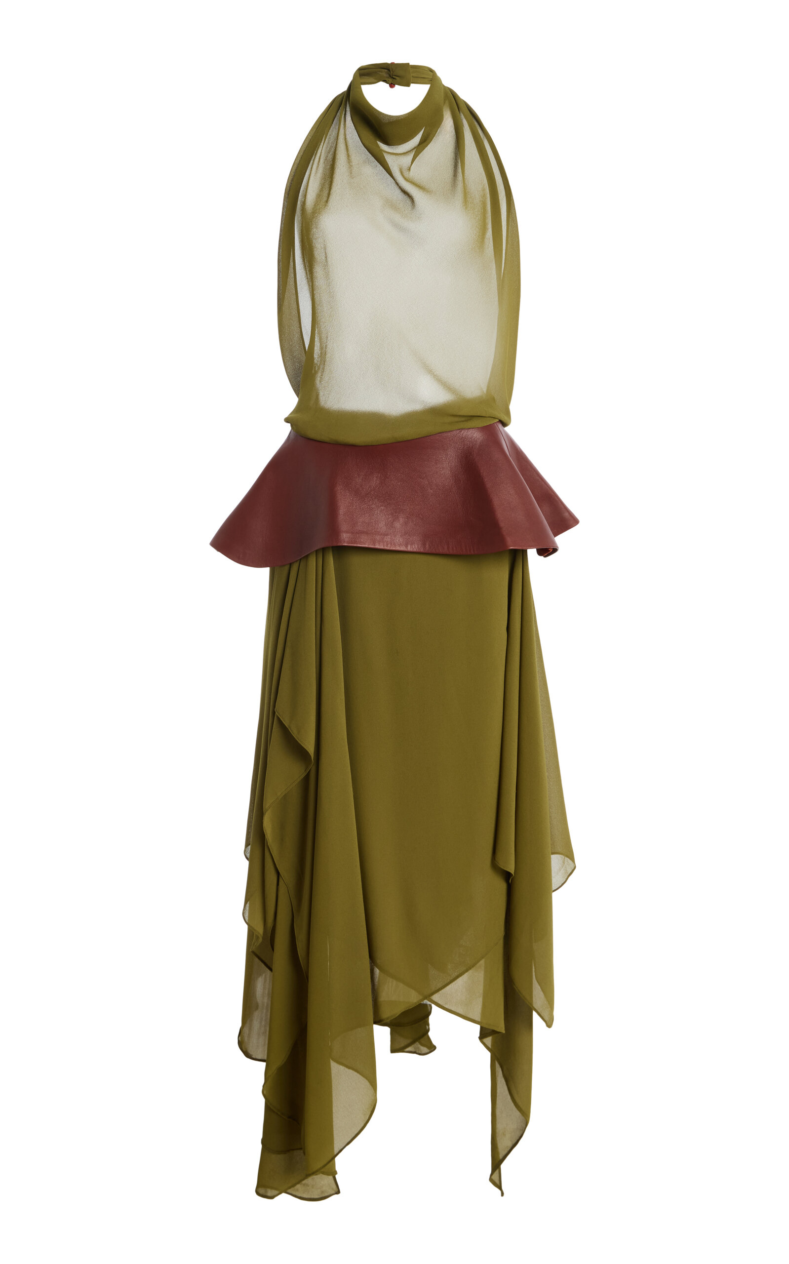 Exclusive The Scarf Belted Chiffon Midi Dress  - Moda Operandi