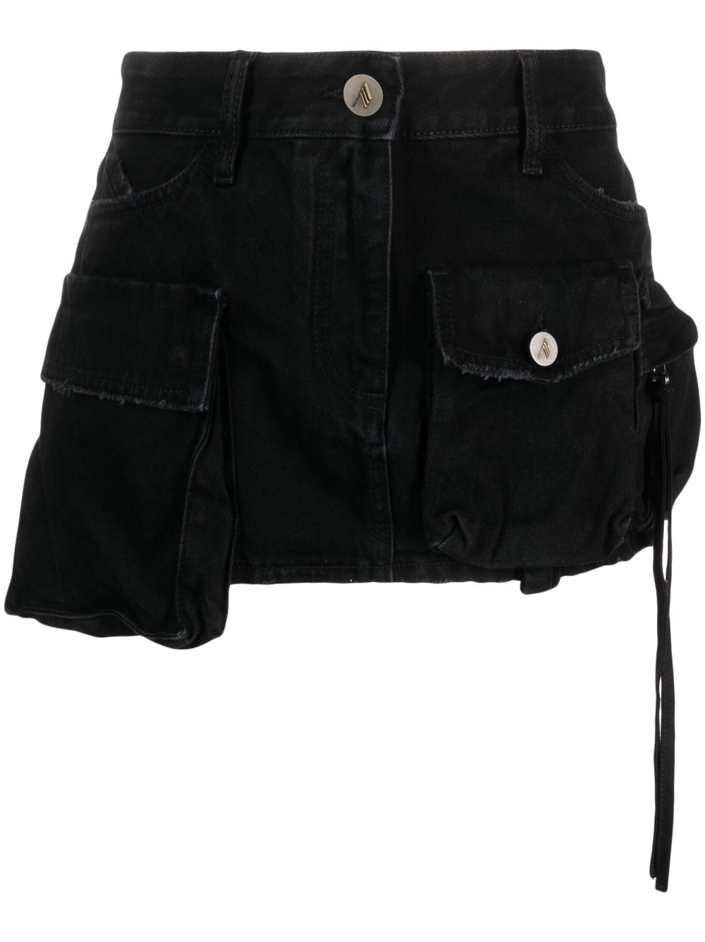 Fay cargo denim miniskirt - Black