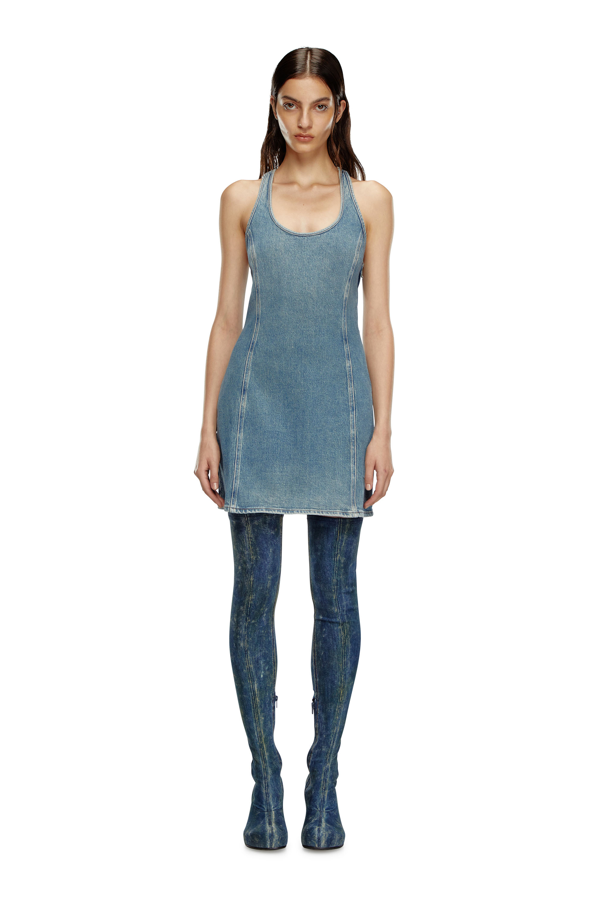 Denim tank dress
