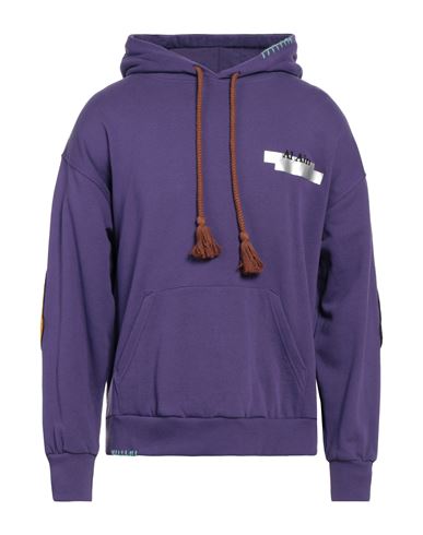 Man Sweatshirt Purple Size S Cotton