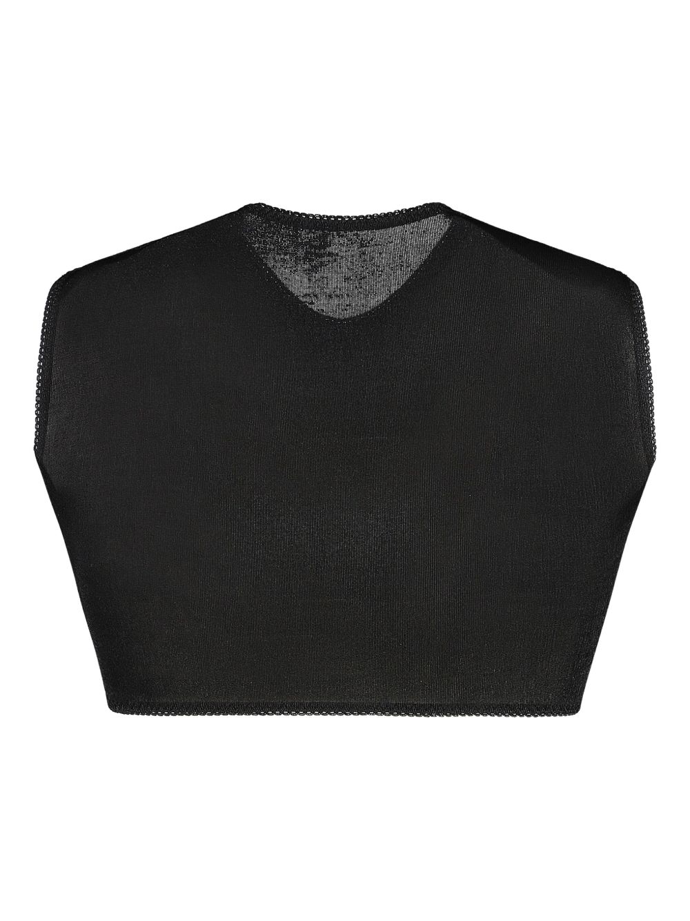 Twisted-front crop top - Black