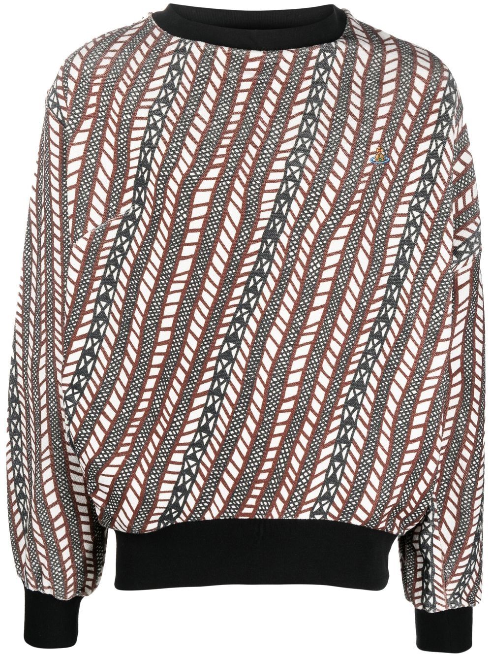 Druken organic cotton sweatshirt - White