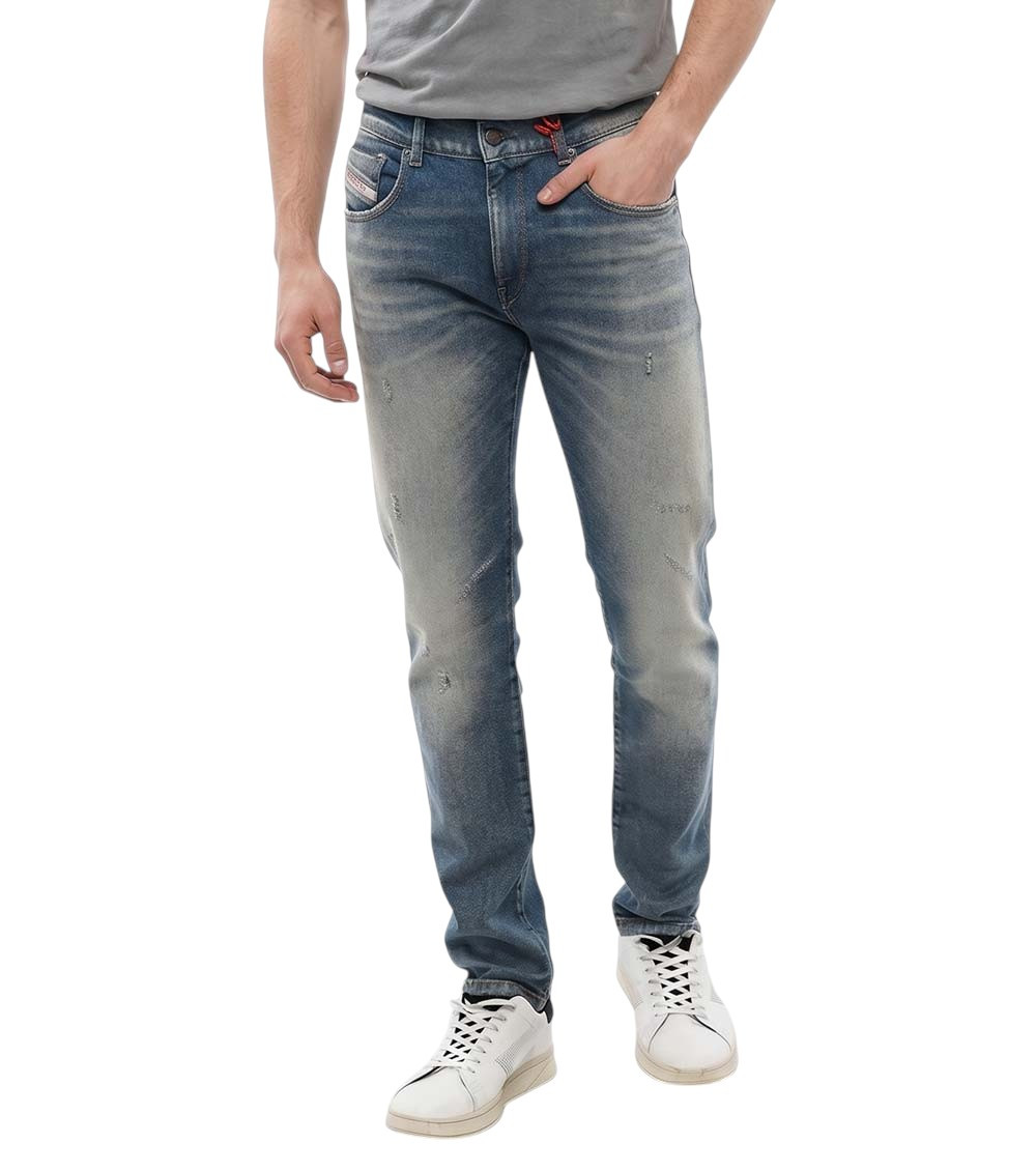 2019 D-strukt Logo Patch Tapered Jeans