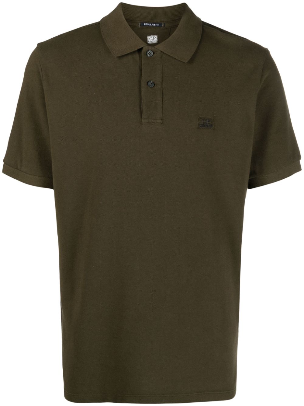 Logo-patch cotton polo shirt - Blue