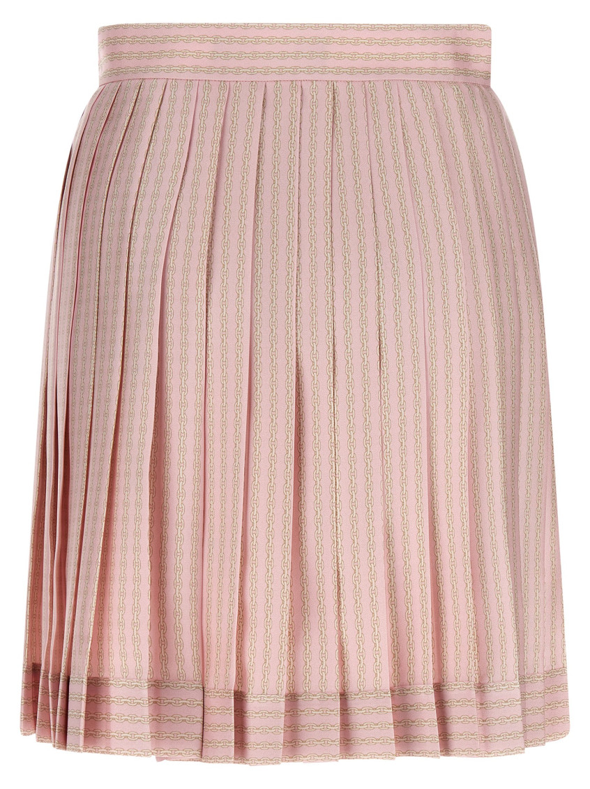 Pleated Silk Skirt
