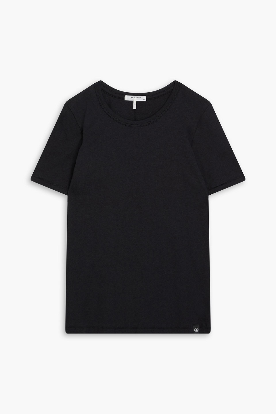 Cotton and Lyocell-blend jersey T-shirt - Black - XXS