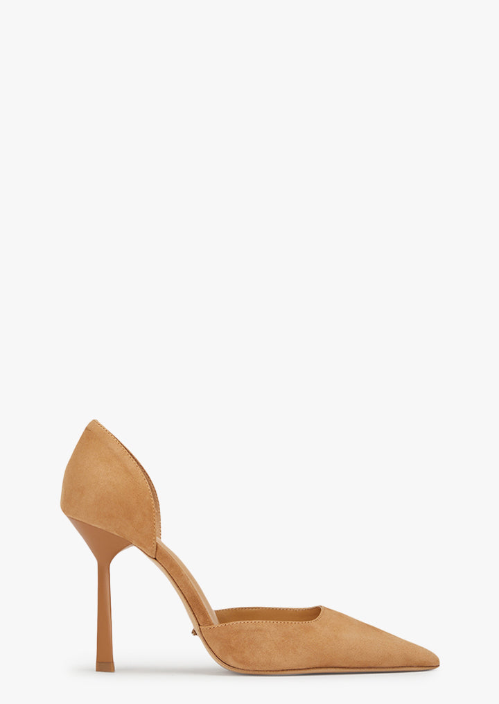 Gala Butterscotch Suede Heels