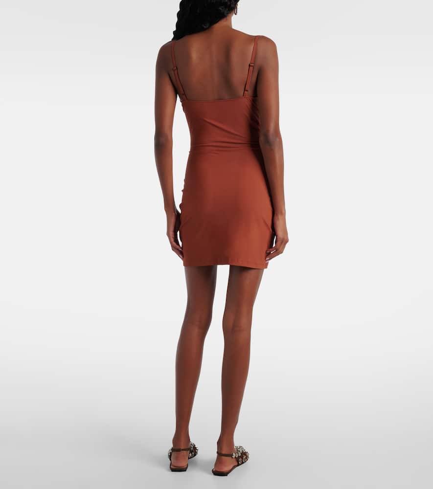 Pierced Orbit cutout jersey minidress