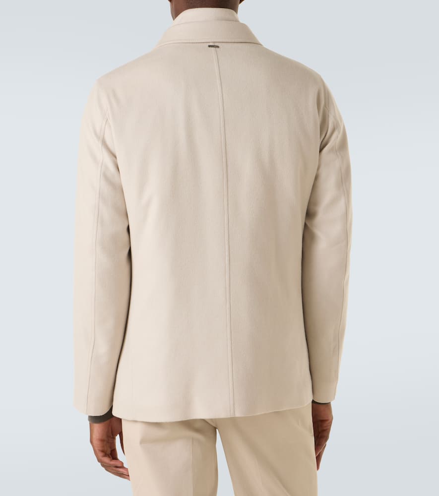 Layered silk and cashmere blazer