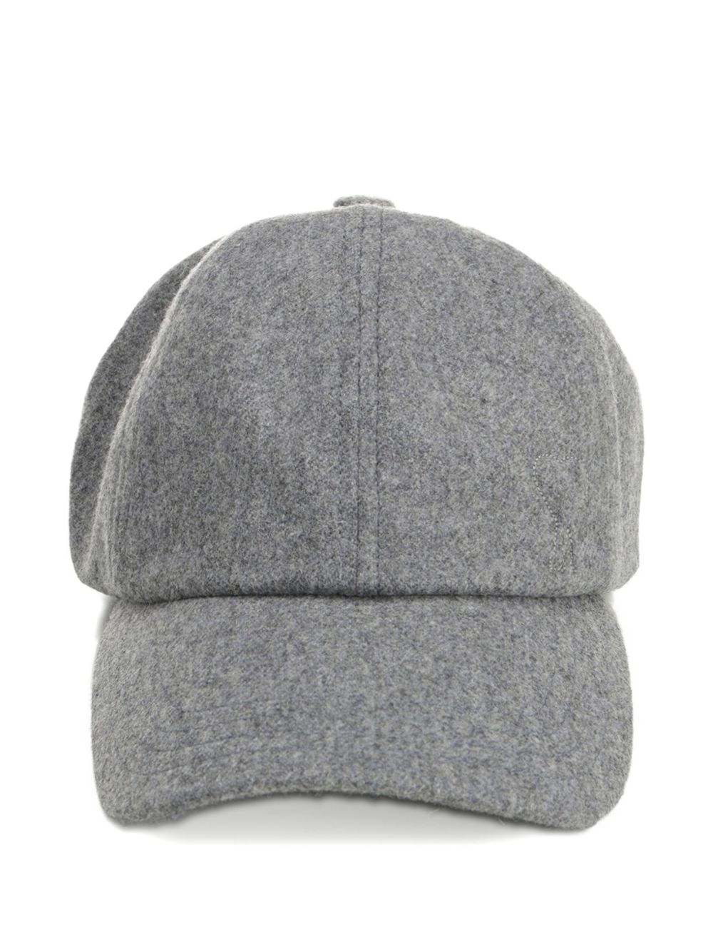 Mélange-effect curved-peak cap - Grey