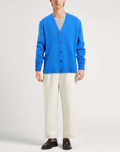 Man Cardigan Azure Size 44 Virgin Wool