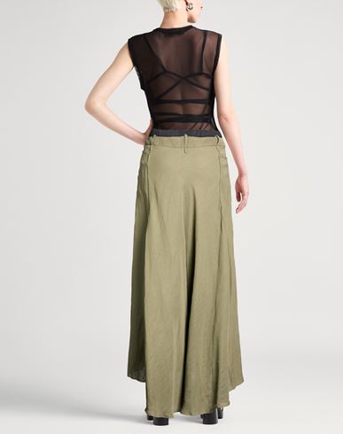 Woman Maxi skirt Sage green Size 4 Viscose, Linen