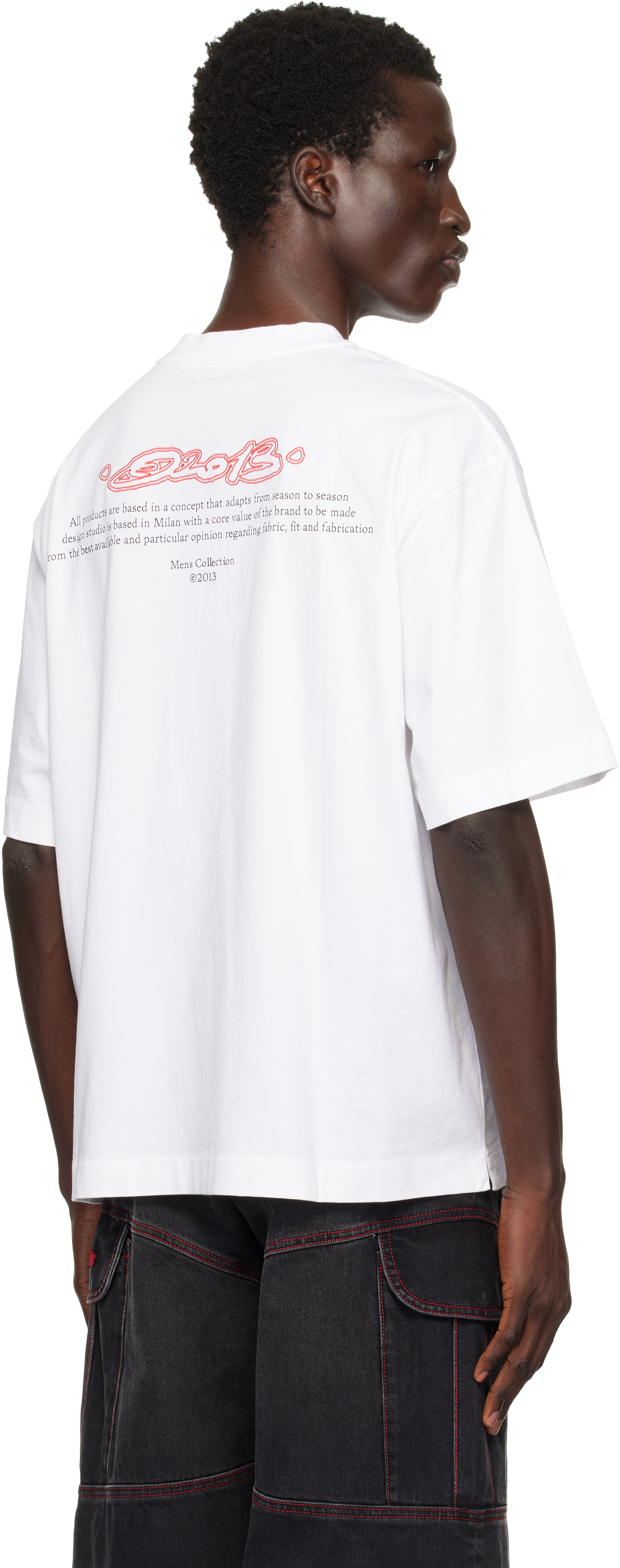 Off-White White Script Outline Skate T-shirt
