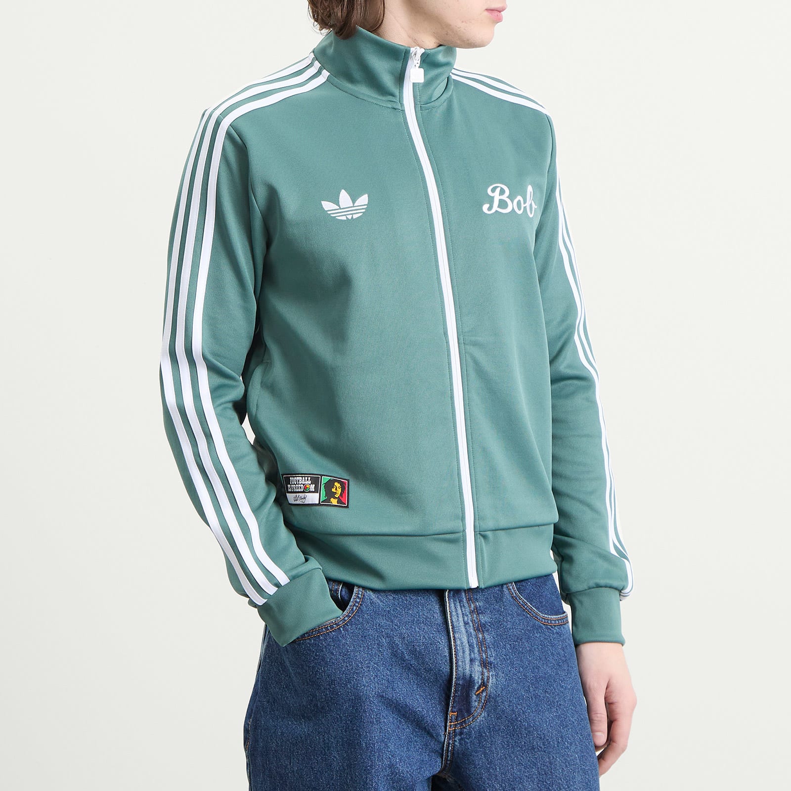 Men's Bob Marley Track Top in Tech Emerald