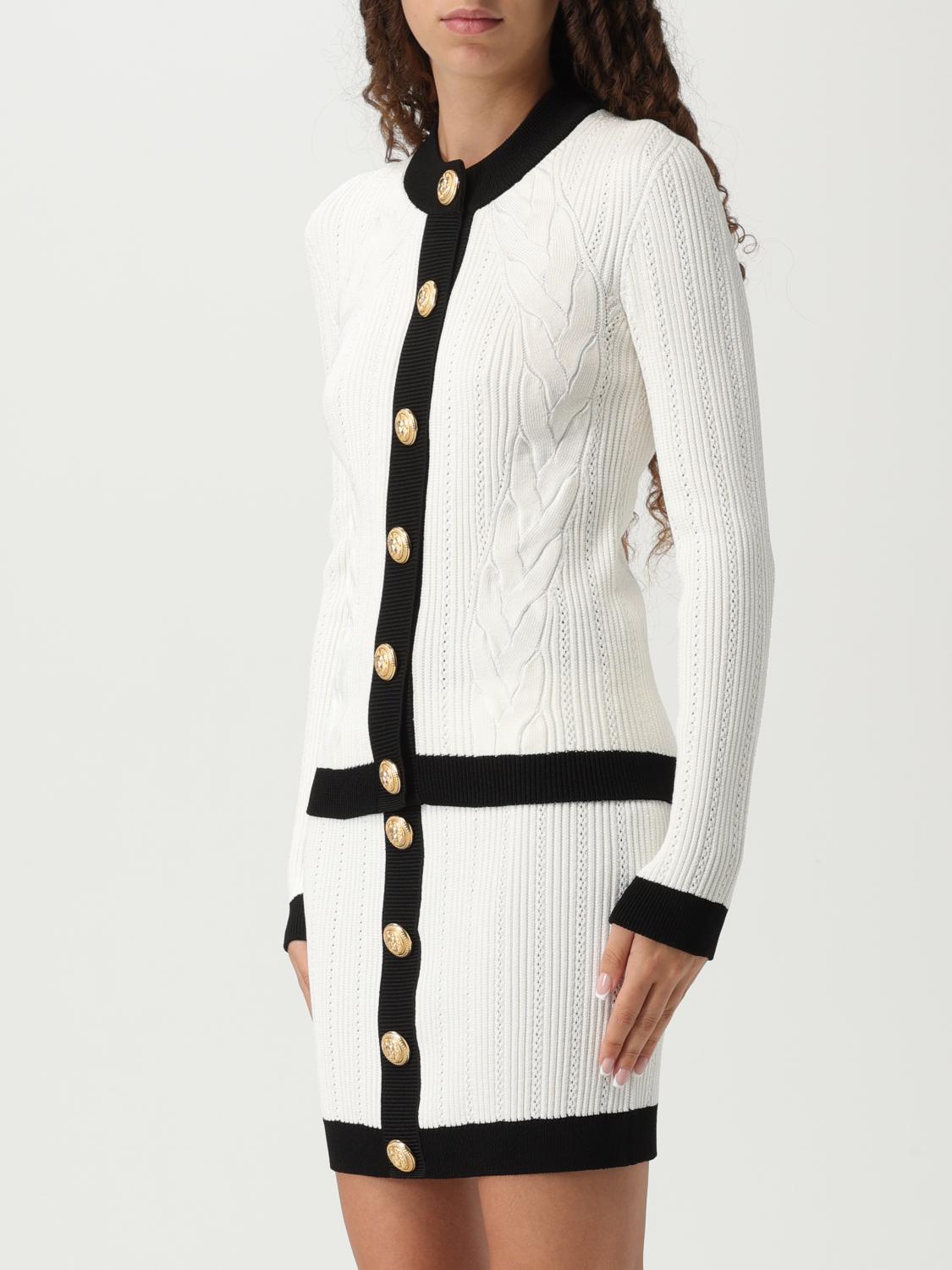 Two-tone cardigan - White
