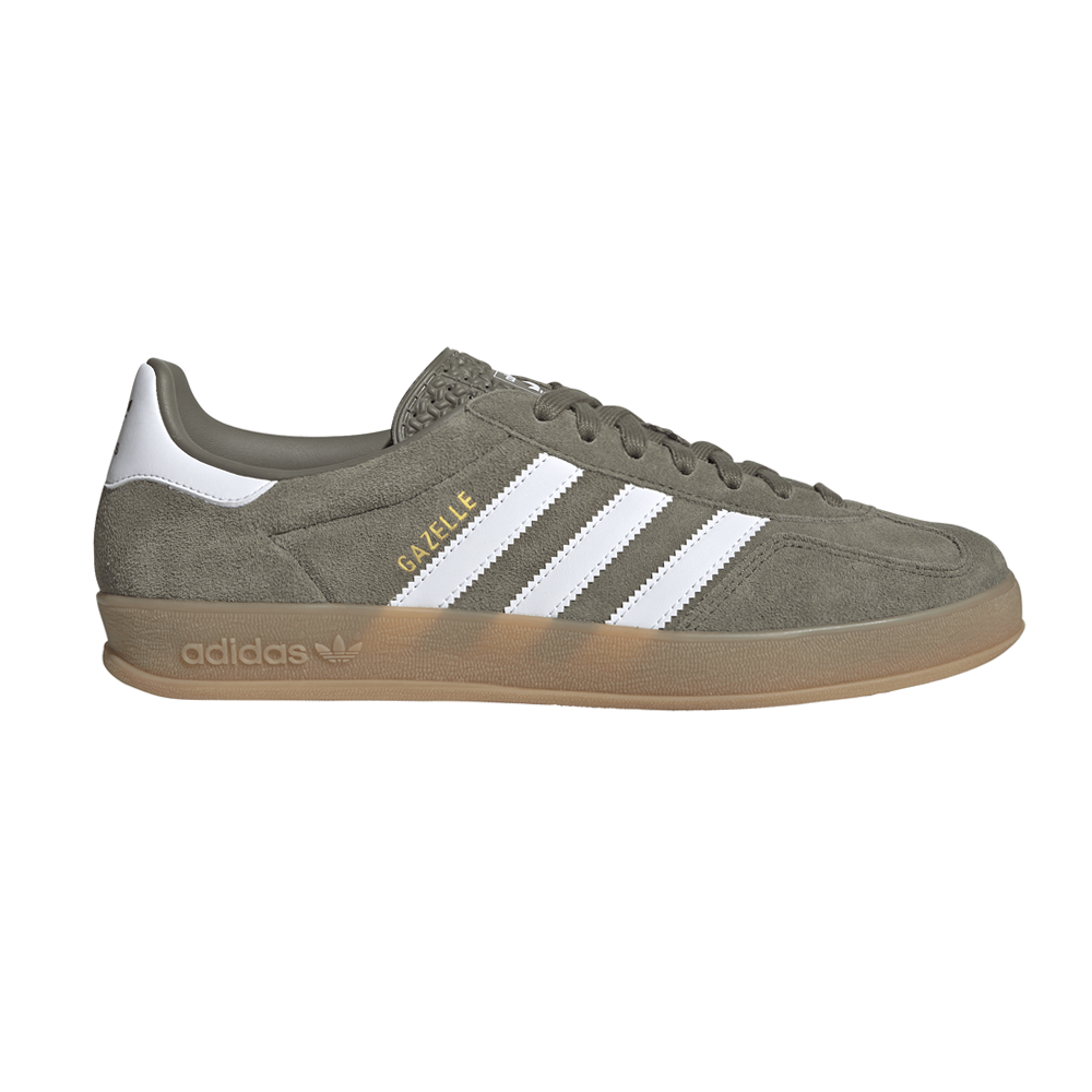 Gazelle Indoor Sneaker in Olive Strata/White/Gold Met.