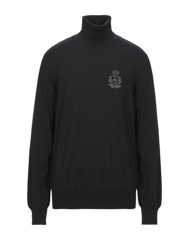 Man Turtleneck Black Size 48 Cashmere, Silk, Brass, Cotton, Viscose