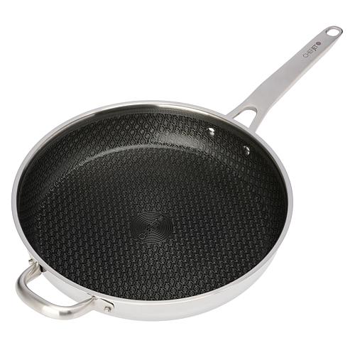 "Tila 12"" Hybrid Ceramic Nonstick Clad Stainless Steel Skillet"