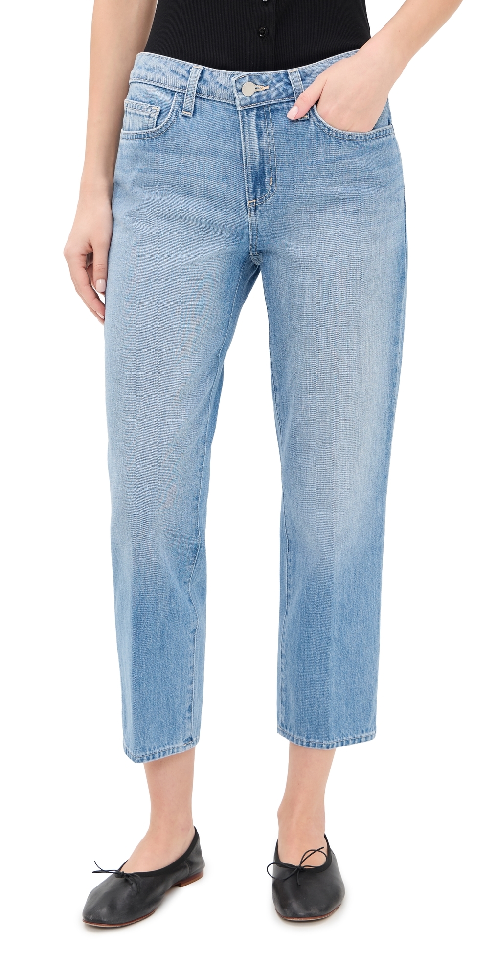 Thalina Slouchy Straight Jeans Bellflower
