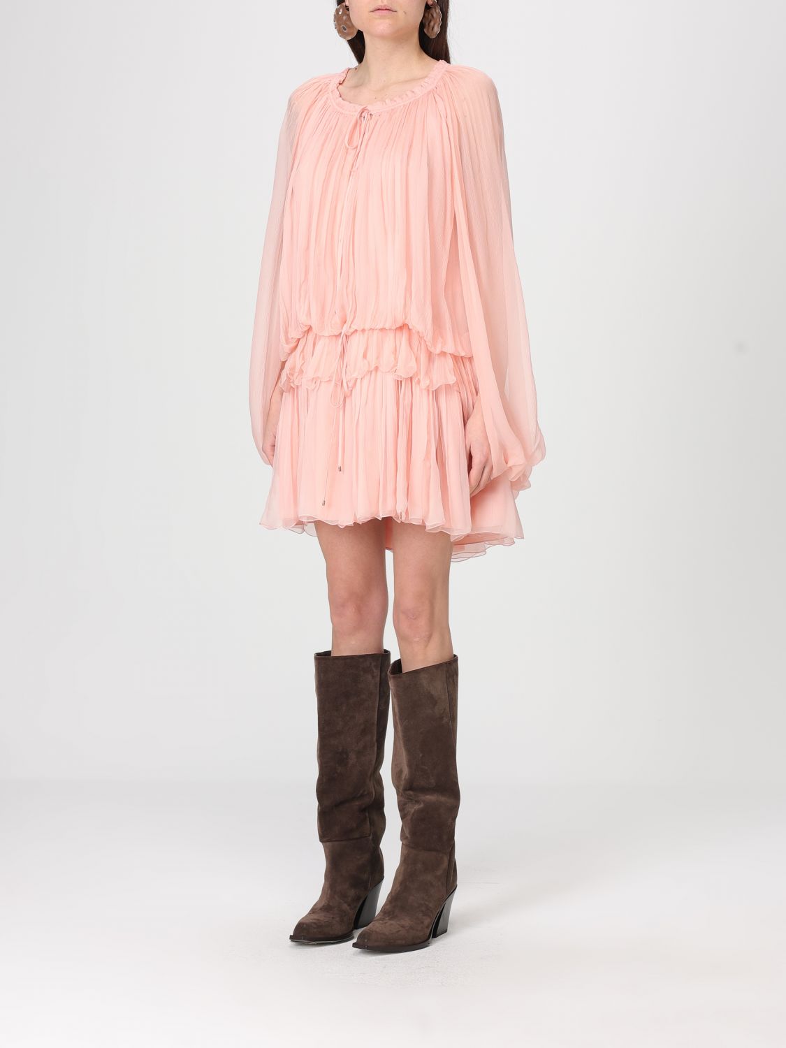 Dress CHLOÉ Woman color Pink