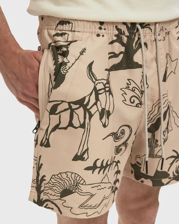 OAS Poplan Swim Shorts in Beige - Brown. M also in L, S, XL/1X