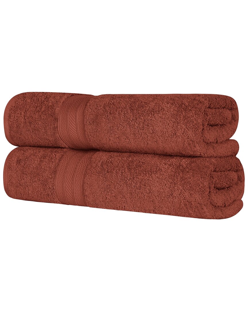 Long Staple Combed Cotton Highly Absorbent Solid 2Pc Quick-Drying Bath Sheet Set