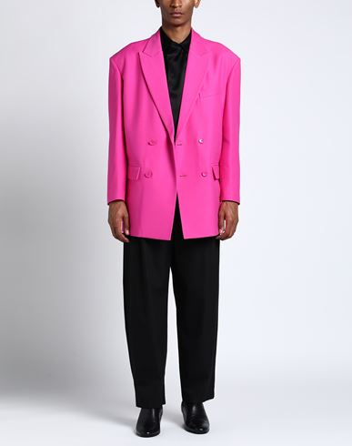 Man Blazer Fuchsia Size 36 Wool, Silk
